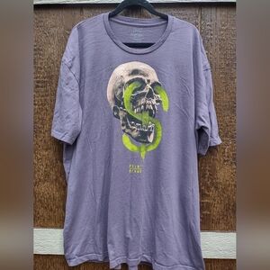 Point Blank Lavender Neon Skull T Shirt Mens 3XL